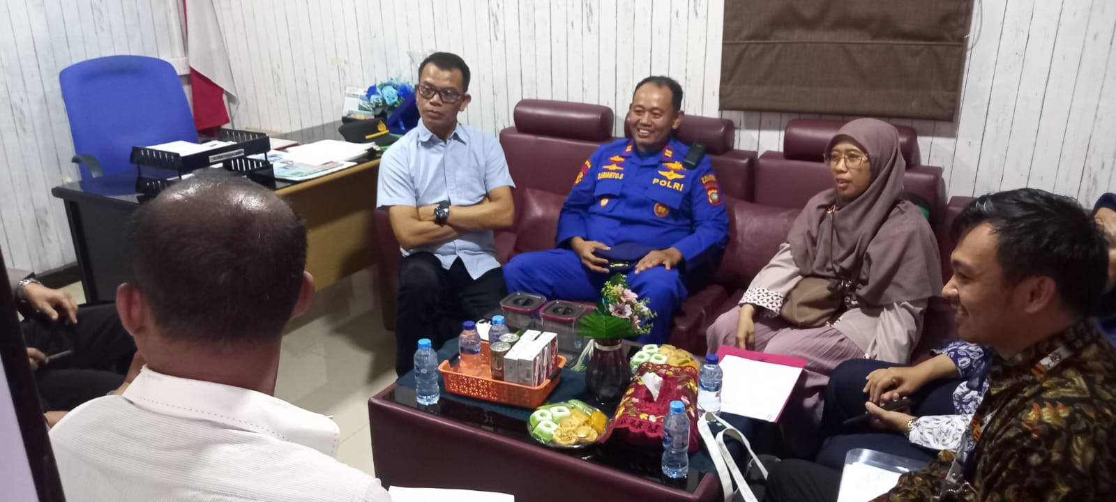 Sataf Kementerian Pariwisata dan Ekonomi Kreatif (Kemenparekraf) dan staf Badan Pusat Statistik (BPS) RI mengunjungi Mapolres Karimun.