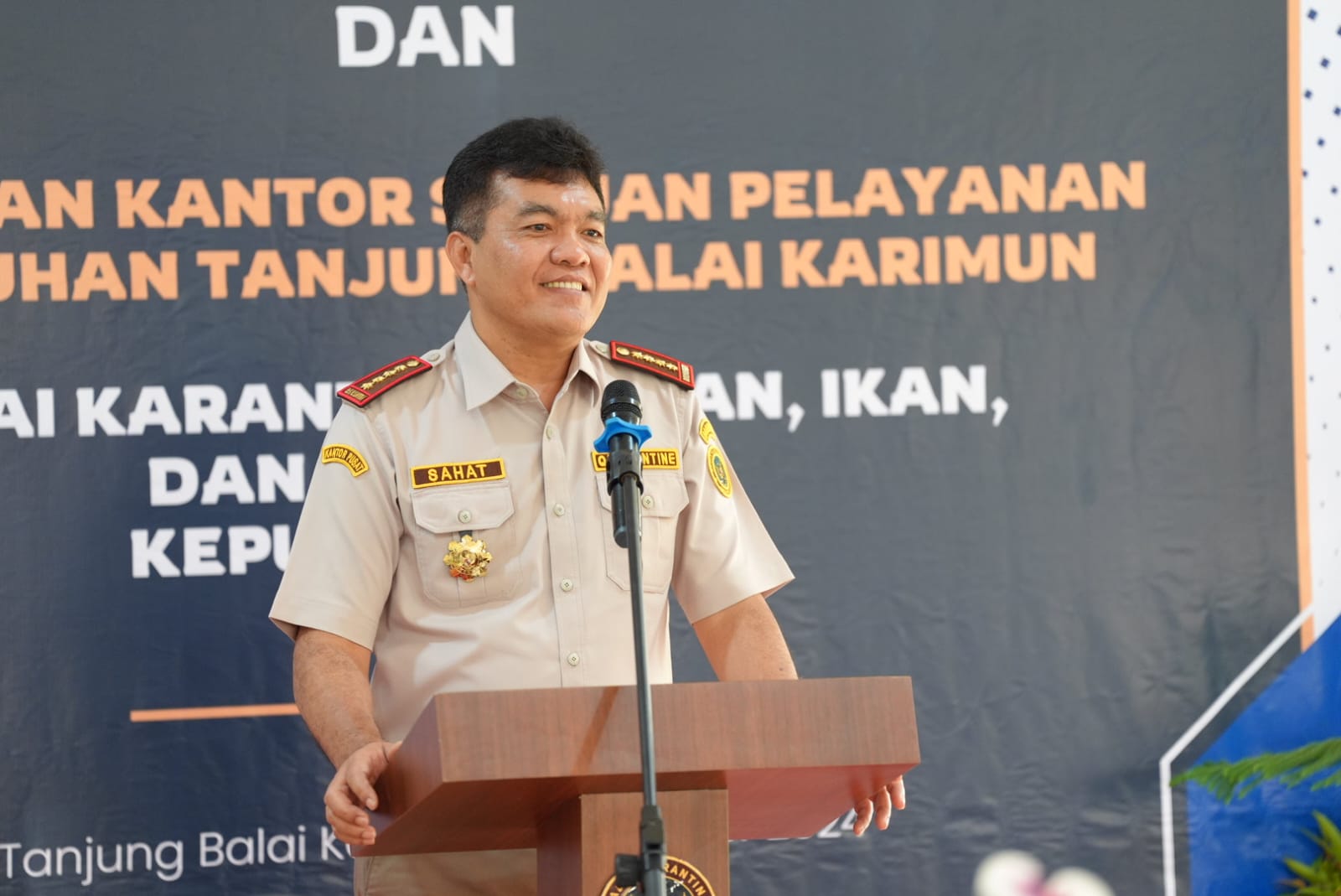 Kepala Barantin kunjungn kerja ke Kantor Balai Karantina Hewan, Ikan dan Tumbuhan Kepulauan Riau Satuan Pelayanan Tanjung Balai Karimun.