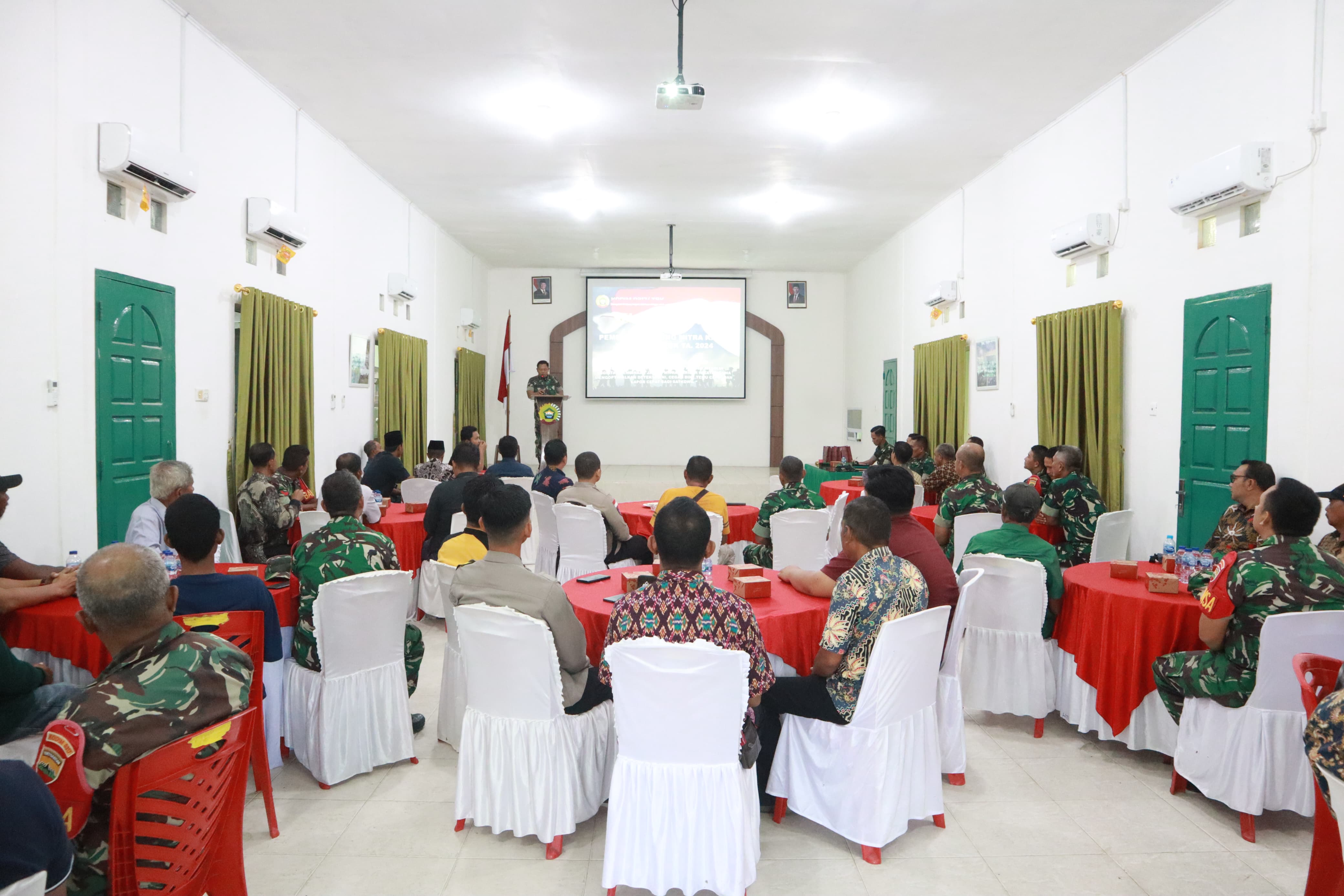 Kodim 0317/TBK menggelar kegiatan pembinaan jaring mitra Karib untuk optimalkan deteksi dan cegah dini di wilayah.