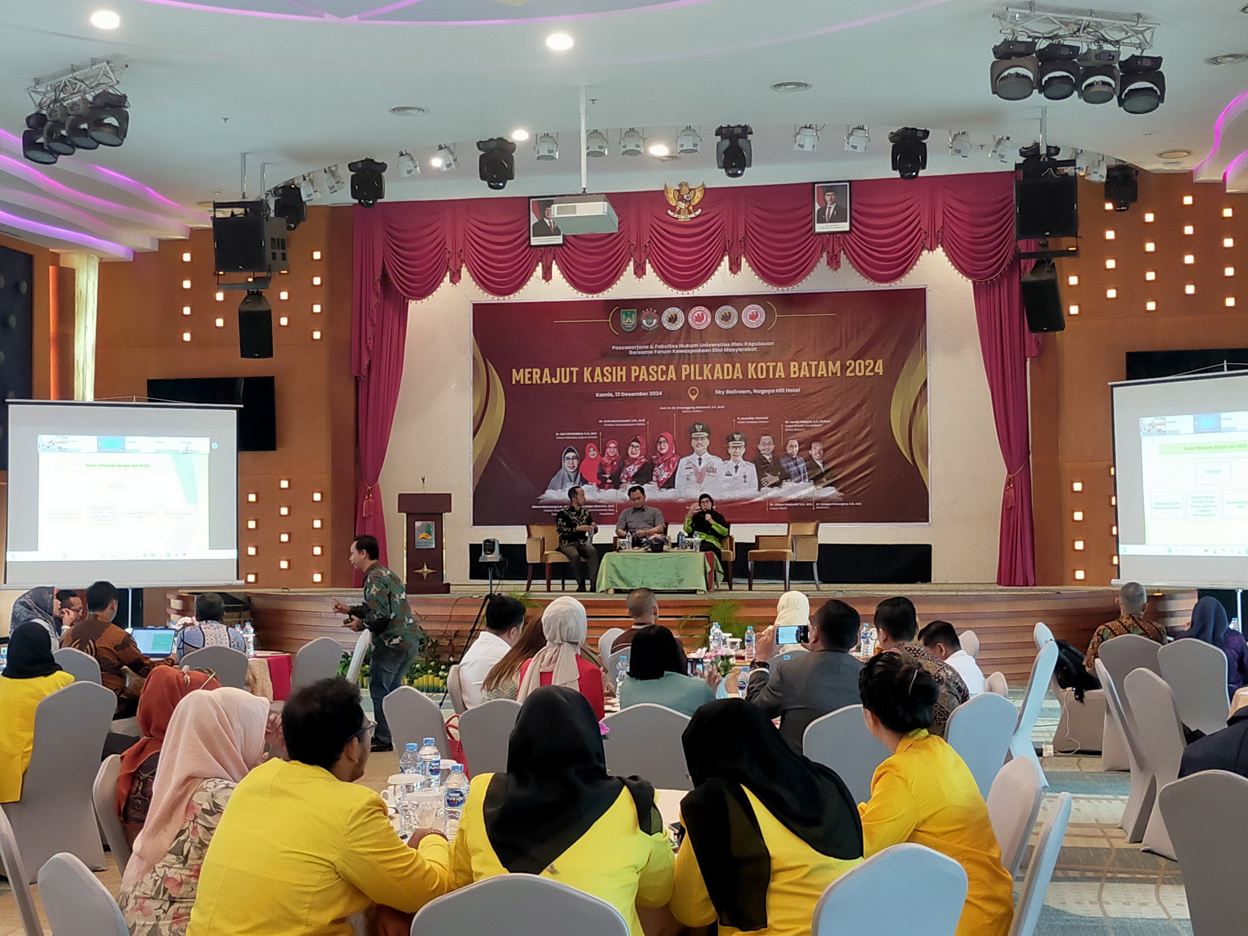 Pascasarjana dan Fakultas Hukum UNRIKA bersama FKDM Kota Batam menggelar seminar pasca pilkada serentak tahun 2024.