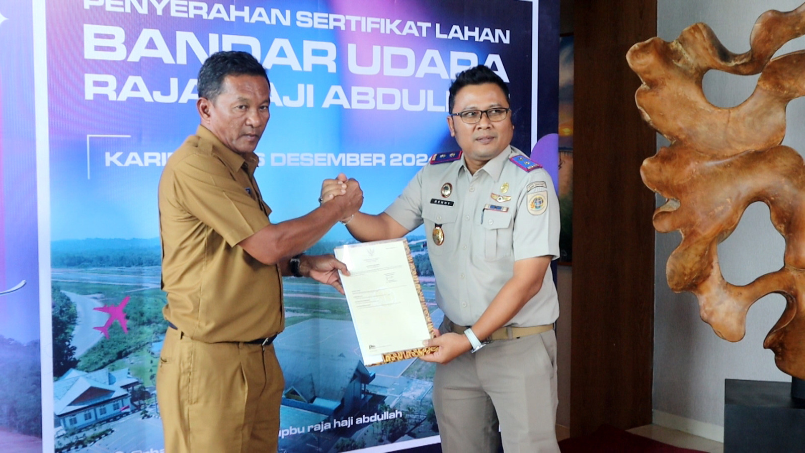 Badan Pertanahan Nasional (BPN) Kabupaten Karimun serius dalam mendukung pengembangan Bandara Raja Haji Abdullah (RHA) Karimun.
