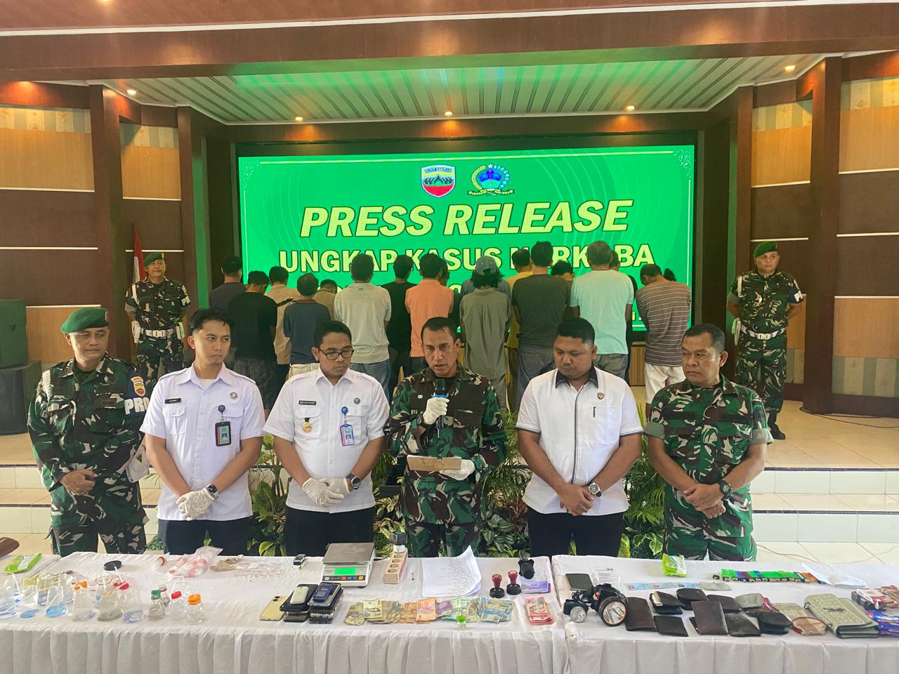 Kodim 0208/Asahan Grebek Lokasi Transaksi Narkoba di Sei Kepayang, 19 Orang Diamankan