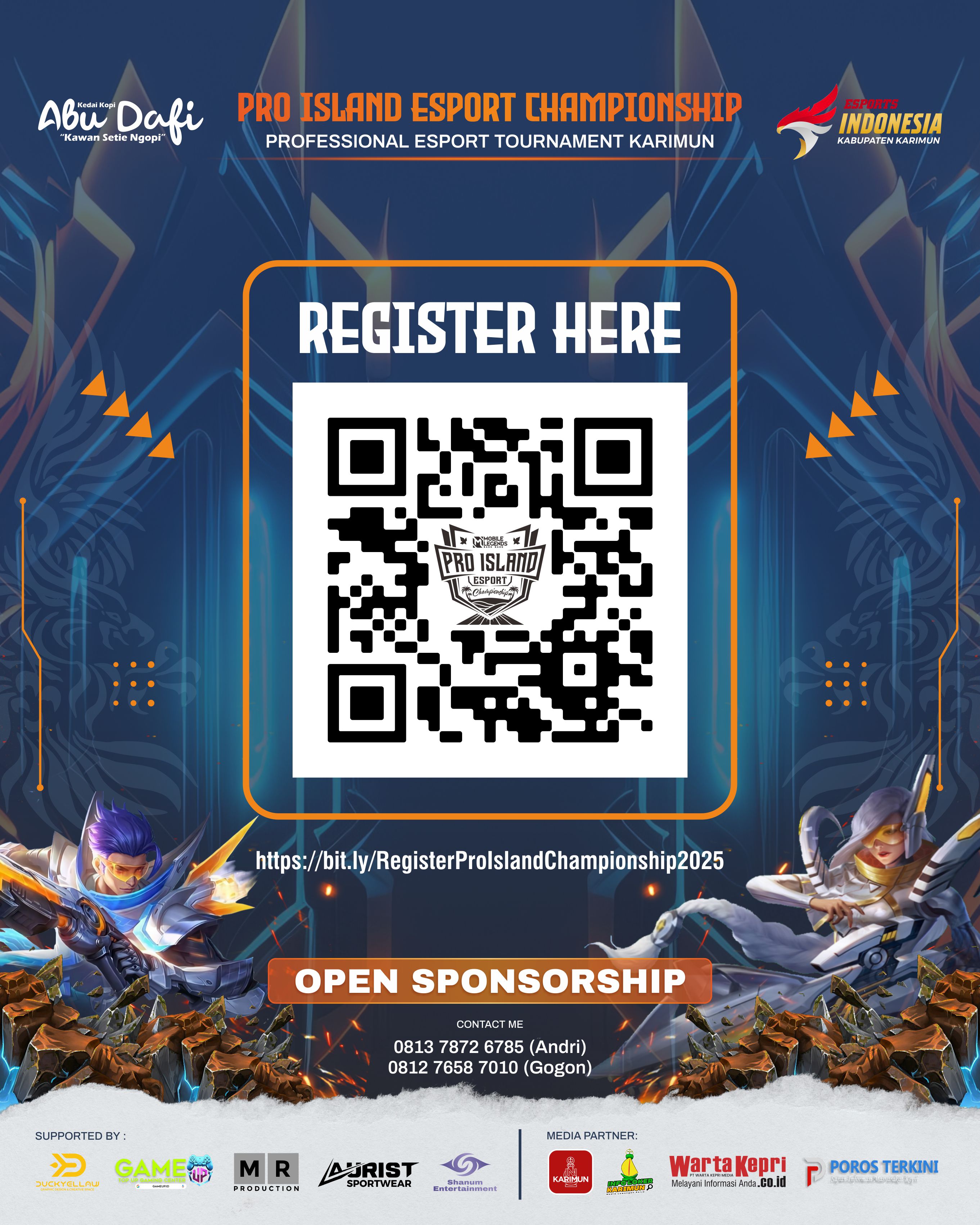 Turnamen E-sport bergengsi, Mobile Legends PIS (Pro Island) Esport Championship 2025 dan menangkan total hadiah Rp 10 Juta.