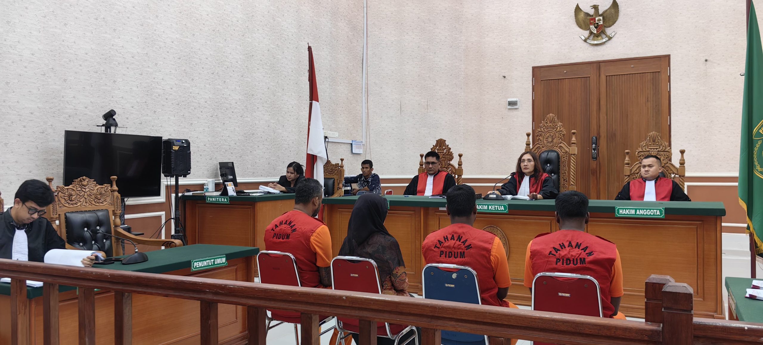 Sidang kasus penyelundupan narkoba seberat 106 kilogram sabu kembali digelar di Pengadilan Negeri Karimun. Ist