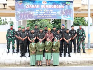 Penuh Khidmat, Kodim 0317/TBK Gelar Ziarah TMP Kundur Peringati HUT Kodam I/BB