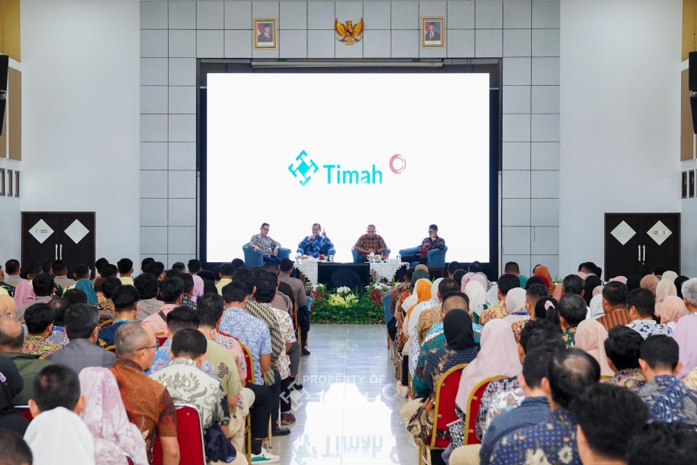 Tingkatkan Kinerja Produksi dan Pengamanan IUP, Manajemen PT Timah Gelar Town Hall Meeting Bersama Karyawan.