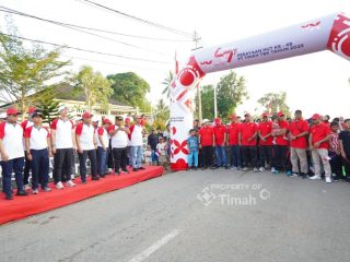 Semarakan HUT Ke – 49 PT Timah, Ribuan Masyarakat Karimun Ikuti Pekan Sehat 'Untuk Merah Putih'.