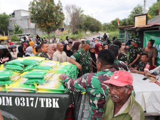 Kodim 0317/TBK Gelar Gerakan Pangan Murah di GOR Badang Perkasa Karimun