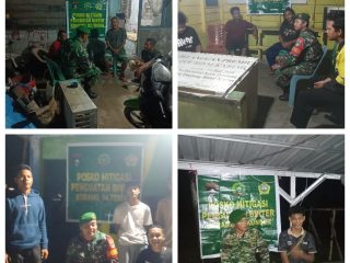 Kodim 0317/TBK Gelar Patroli Siskamling Minggu Malam Bersama Komponen Pendukung
