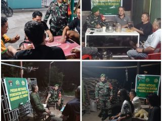 Patroli Malam Gabungan, TNI dan Komduk Perkuat Keamanan Wilayah Kodim 0317/TBK