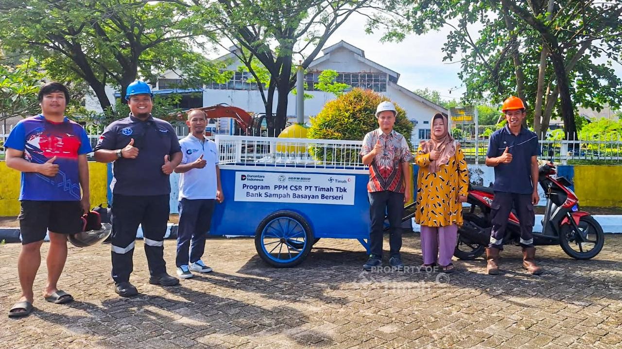 PT Timah Tbk Berikan Motor Sampah ke Bank Sampah Basayan Berseri.