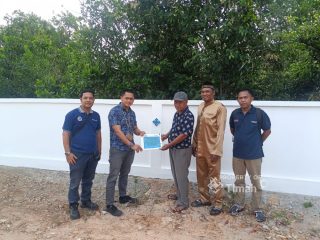 PT TIMAH Tbk Dukung Pembangunan Pagar TPU, Tingkatkan Sarana Prasarana Warga Desa Gemuruh