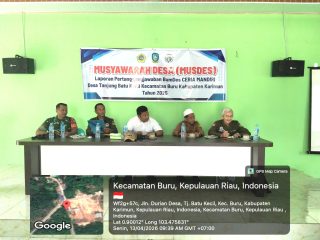 KOPTU YUDI YANTO HADIRI MUSYAWARAH DESA TANJUNG BATU KECIL