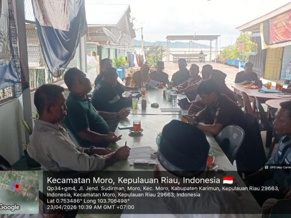 SINERGI AMANKAN ACARA, BABINSA KORAMIL 02/MORO HADIRI RAPAT PERSIAPAN KONSER AMAL 3 NEGARA