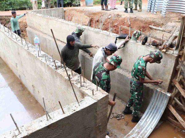 Jembatan Sungai Merpati Capai 51,4 Persen, TNI Terus Kebut Pekerjaan