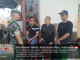 Babinsa Baran Barat Turun Langsung Jaga Kemitraan Maritim Warga