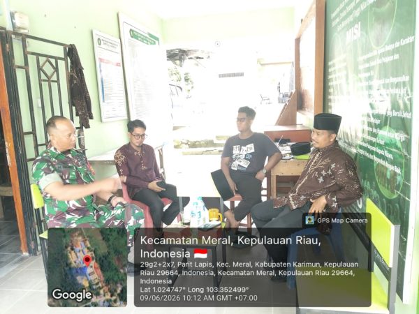 Babinsa Parit Benut Perkuat Sinergi dengan Pondok Pesantren Al-Hikmah