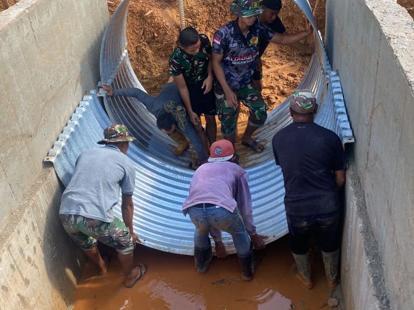 Progres Jembatan Sungai Paya Bergerak Cepat, ARMCO Terpasang