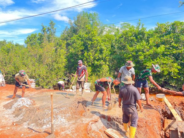Pengecoran Jembatan Sungai Mata II Terus Dikebut di Belat