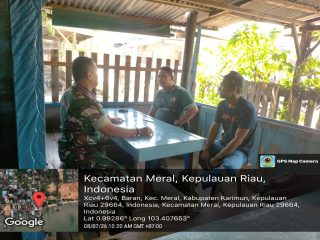Babinsa Baran Barat Ingatkan Nelayan Waspadai Cuaca Ekstrem Laut