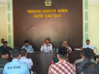 Babinsa Sebele Matangkan Persiapan HUT RI dan STQ Belat