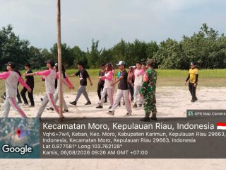 Babinsa Sugie Perkuat Paskibraka Sambut HUT RI Ke-81