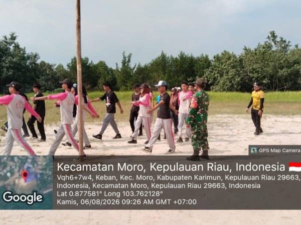 Babinsa Sugie Perkuat Paskibraka Sambut HUT RI Ke-81