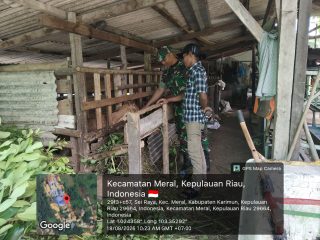 Babinsa Parit Benut Dorong Peternak Kambing Perkuat Ekonomi Keluarga